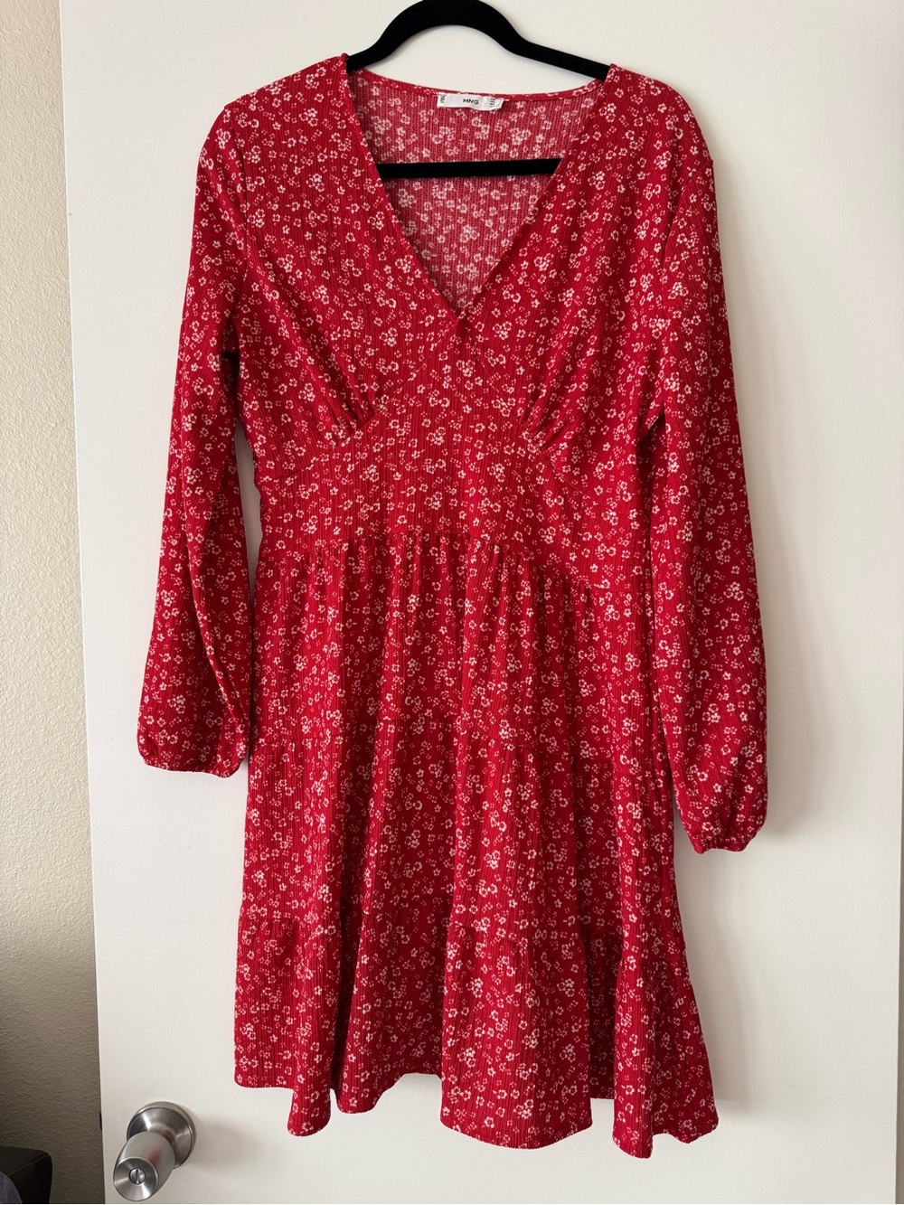 Mango Red Floral Dress
